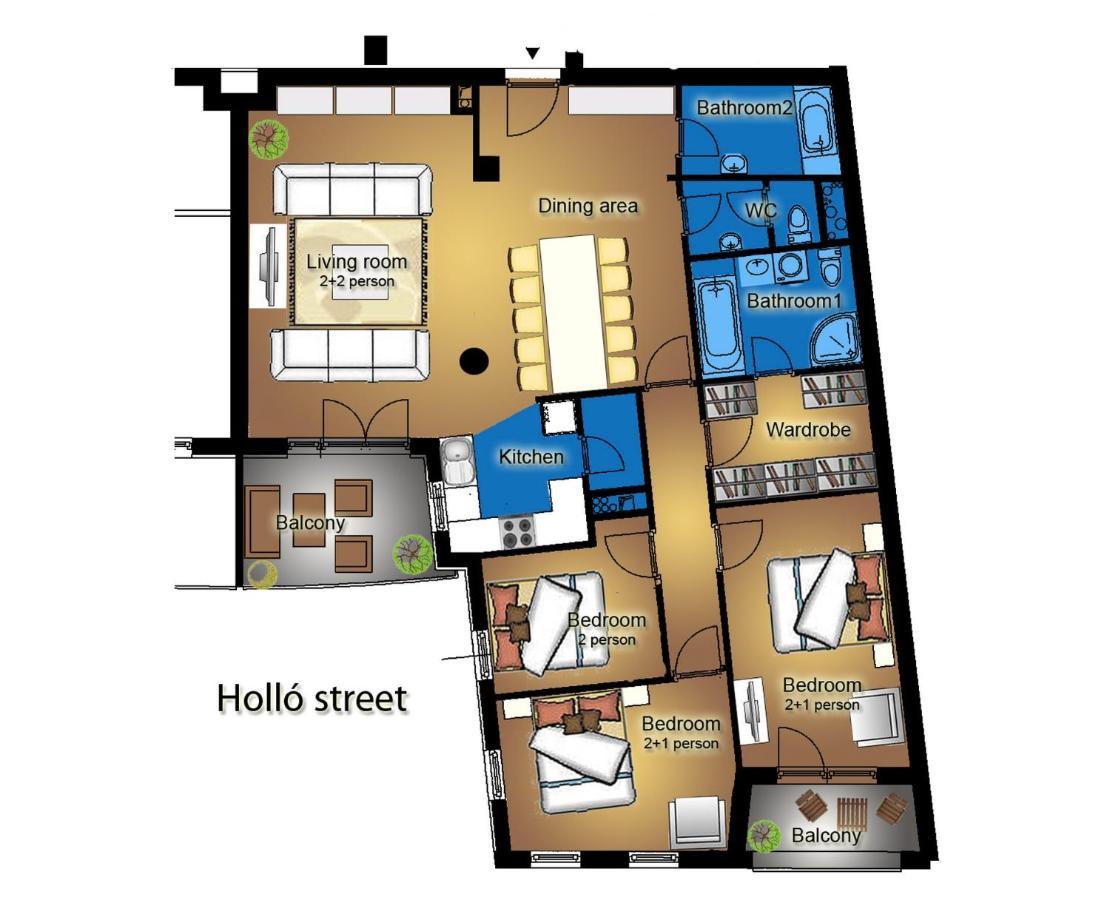 Gde Hollo Apartments Budapest Luaran gambar